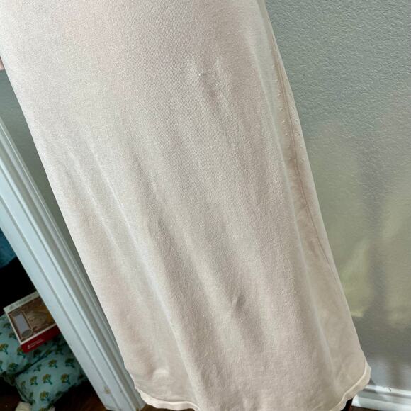Lauren Ralph Lauren Light Pink Knit Bodycon Midi Dress 3/4 Sleeves V-neck Small - Picture 11 of 13